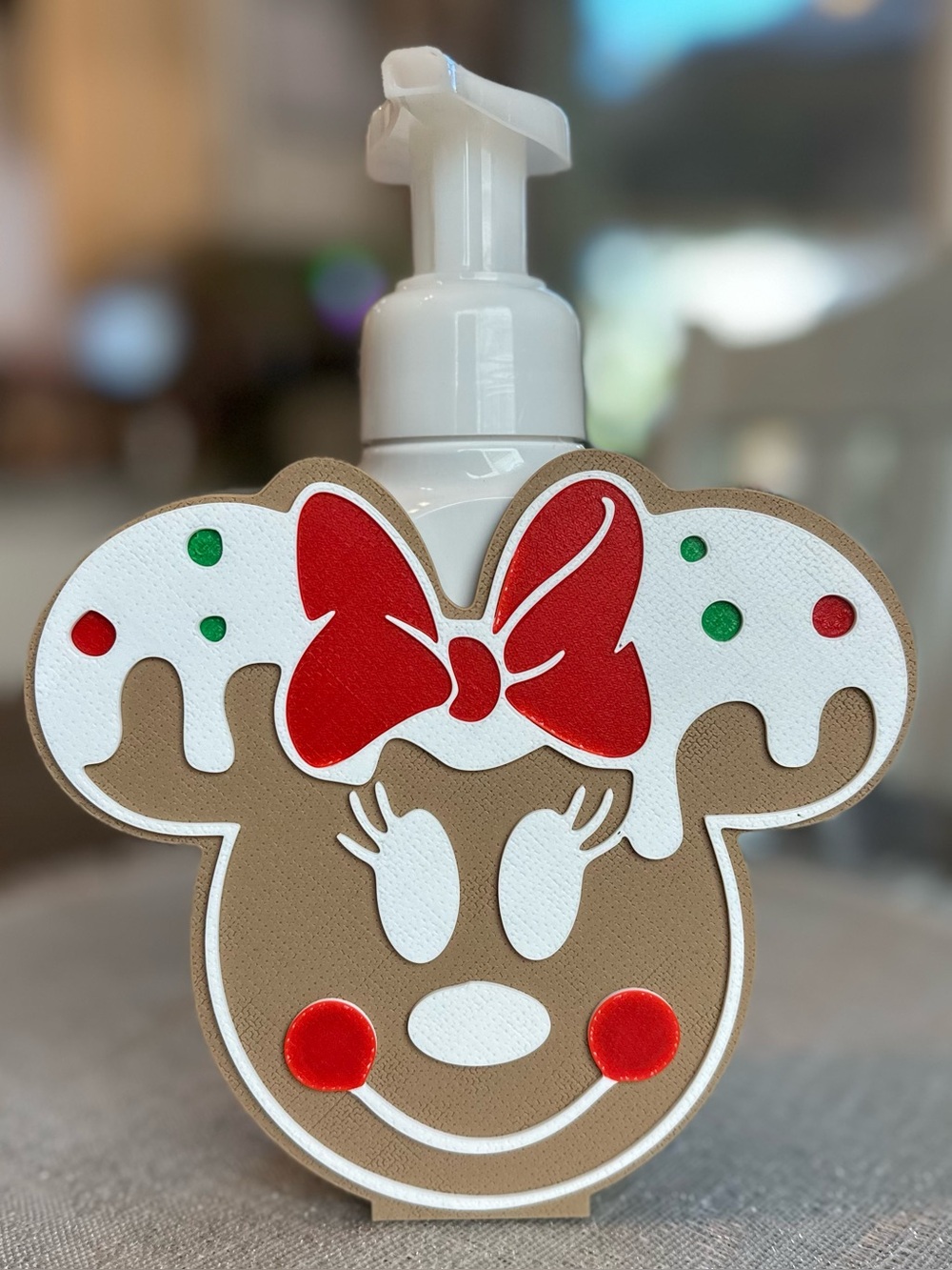 Disney Minnie Mouse Gingerbread Soap Holder for Bath & Body Works Bottles